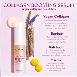 NEW Sonage Collagen Boosting Serum Vegan NIB